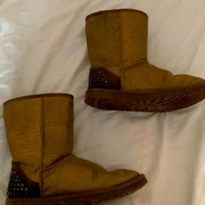 Copper metallic ugg boots
